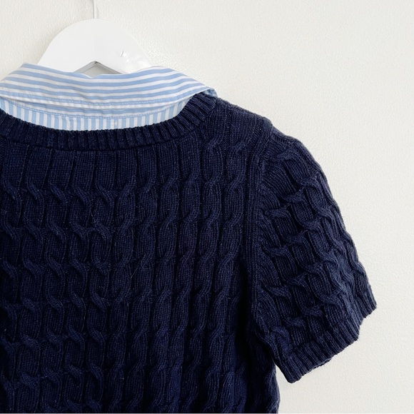 BOGO! Anthropologie Maeve Cable Knit Twofer Sweater Layered Look Medium - Picture 8 of 10